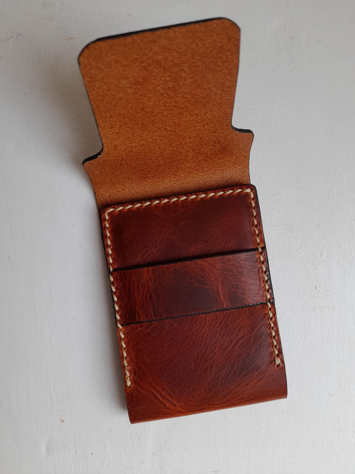 Handmade Luxury Leather Card Wallet – Hand Stitched