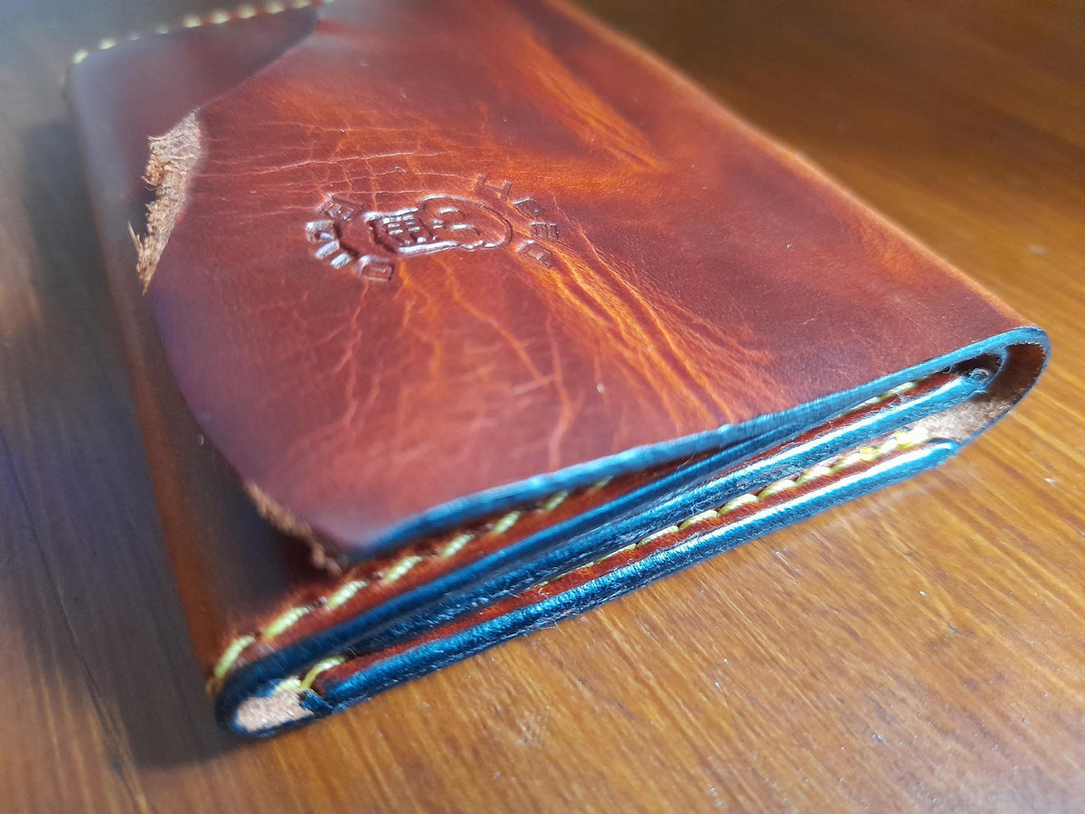 Handmade Rugged Leather Card Wallet