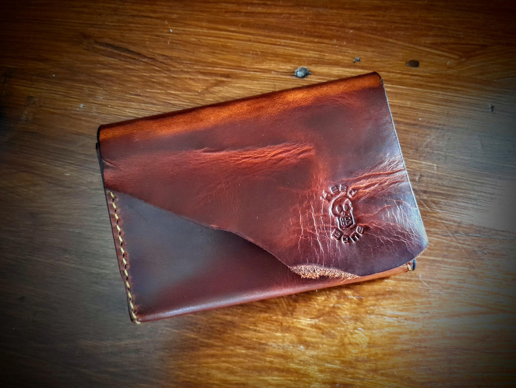 Handmade Rugged Leather Card Wallet