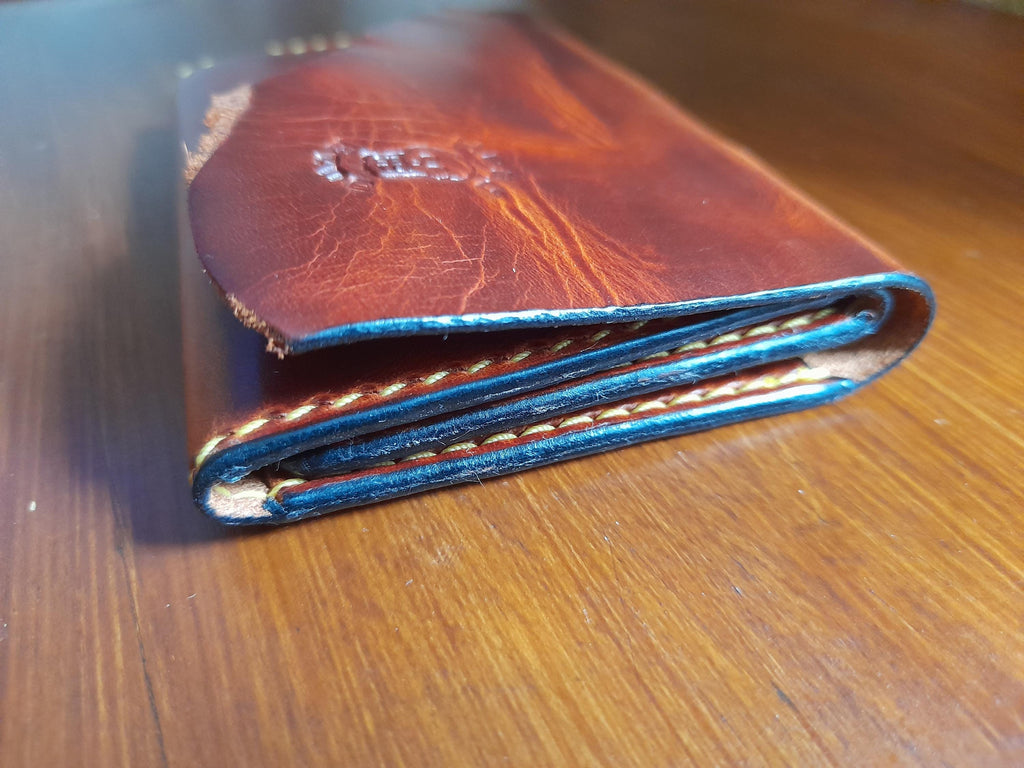 Handmade Rugged Leather Card Wallet