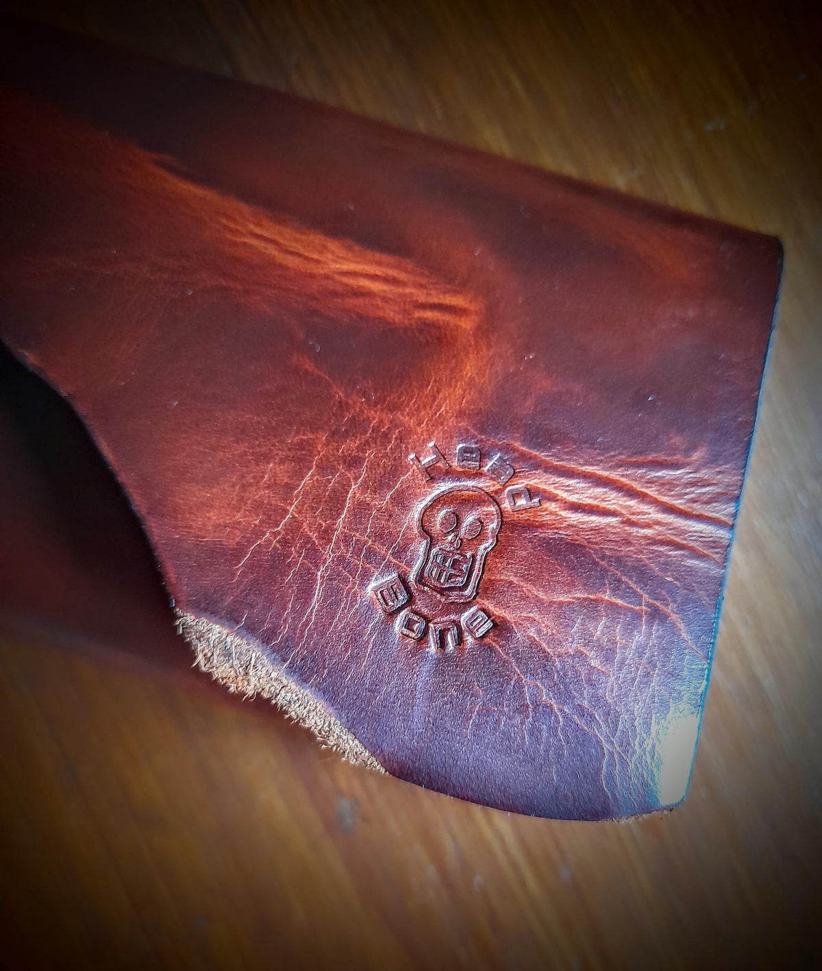 Handmade Rugged Leather Card Wallet