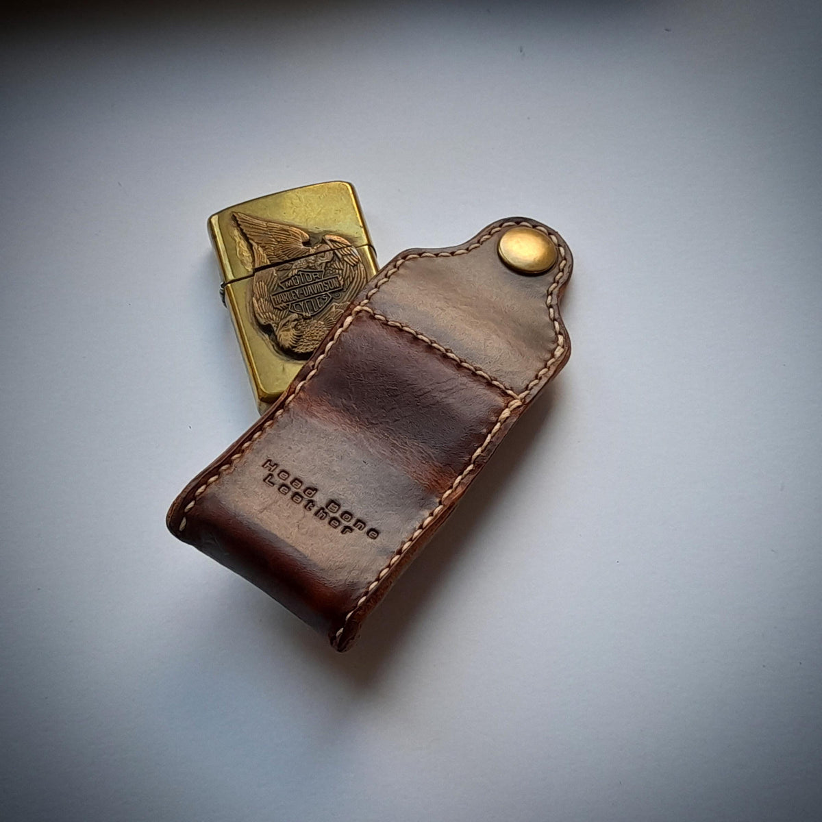 Handmade Luxury Leather Zippo Lighter Case