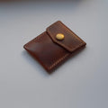 Handmade Italian Leather Coin Purse – Full-Grain Chestnut