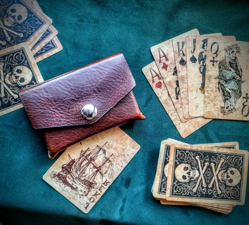 Handmade Italian Leather Playing Card Case – Hand Stitched