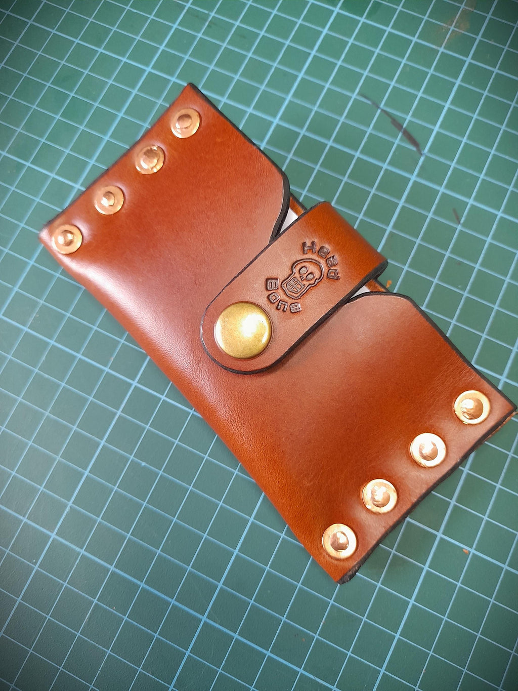 Handmade Steampunk Rivet Leather Card Wallet