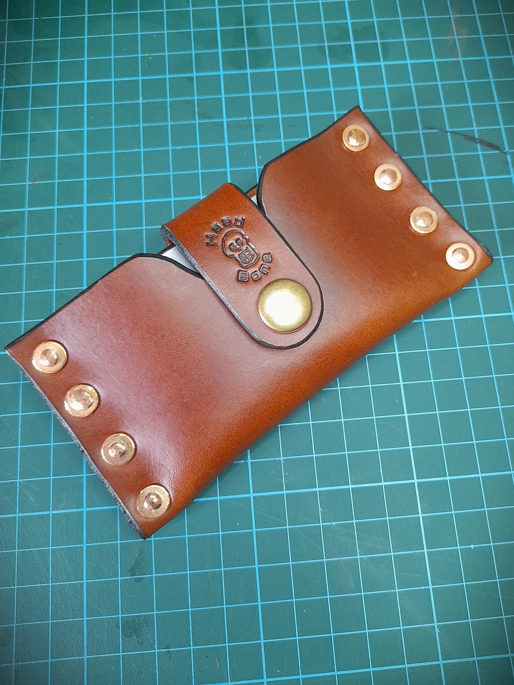 Handmade Steampunk Rivet Leather Card Wallet