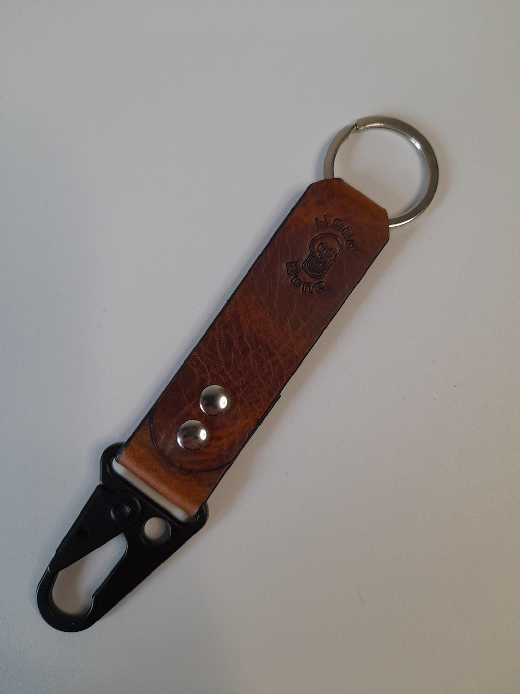 Leather Key Fob Strap with Clip