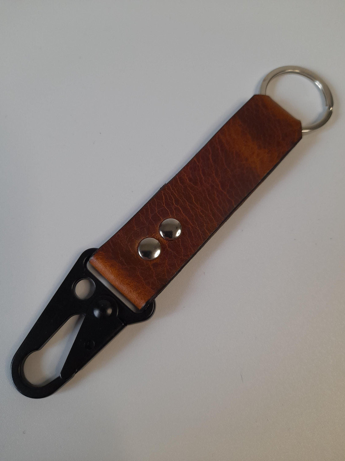 Leather Key Fob Strap with Clip