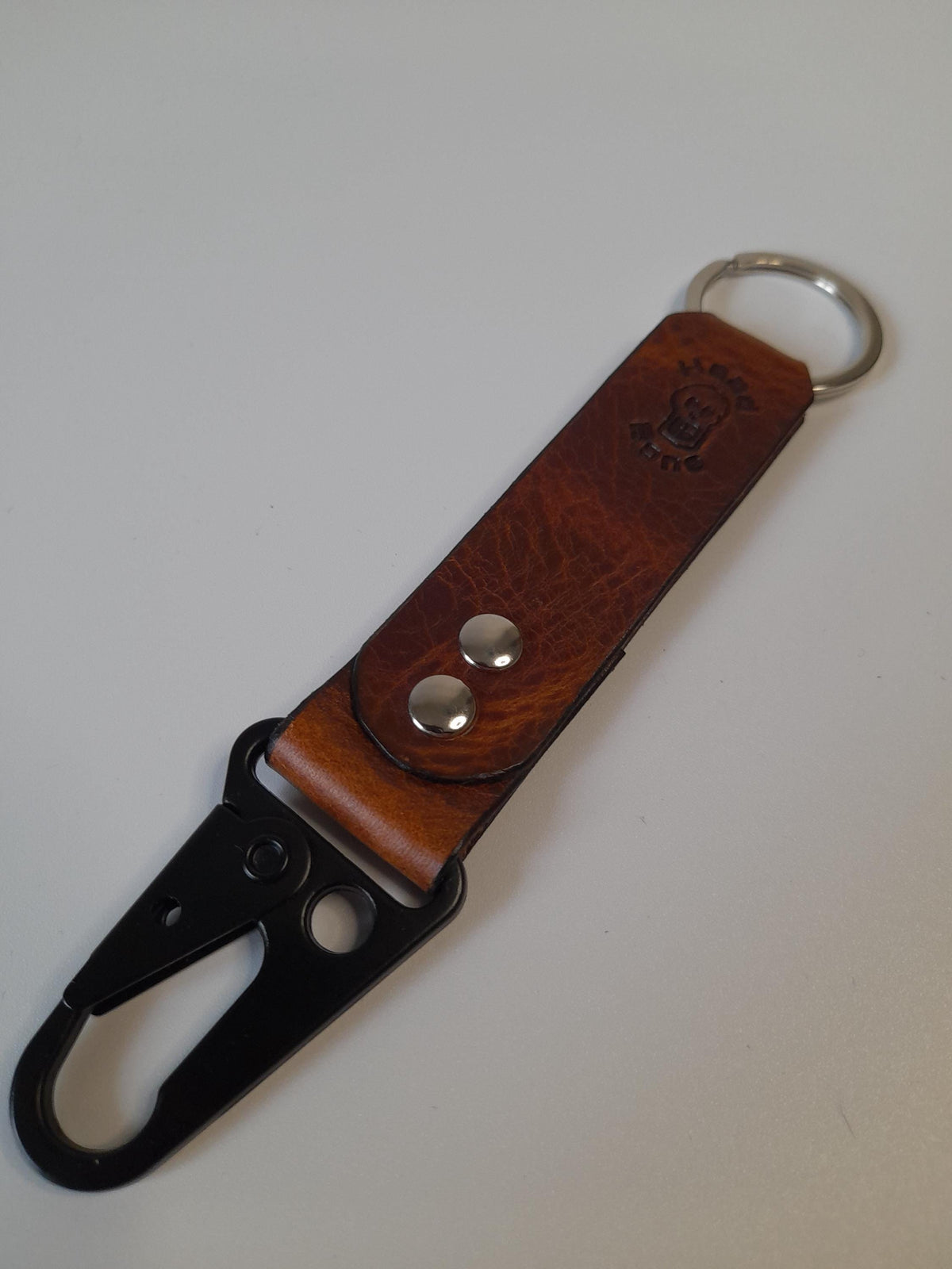 Leather Key Fob Strap with Clip