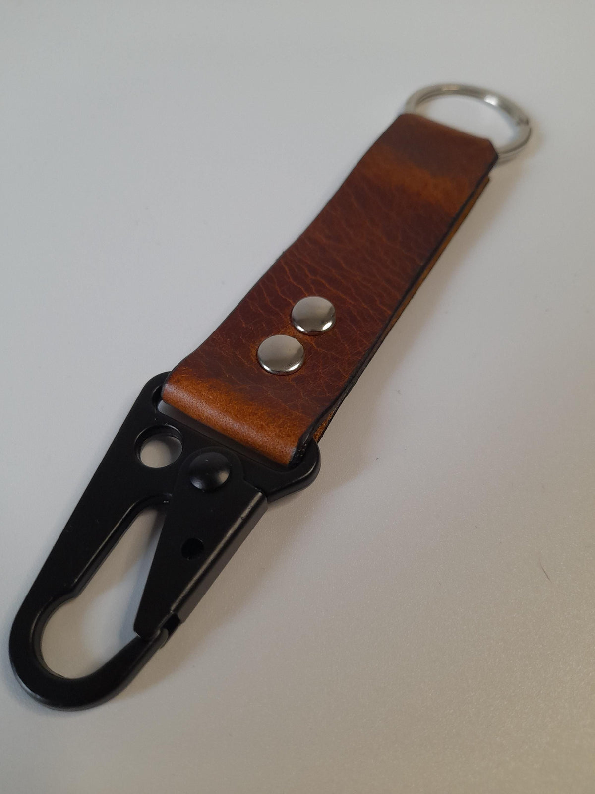 Leather Key Fob Strap with Clip