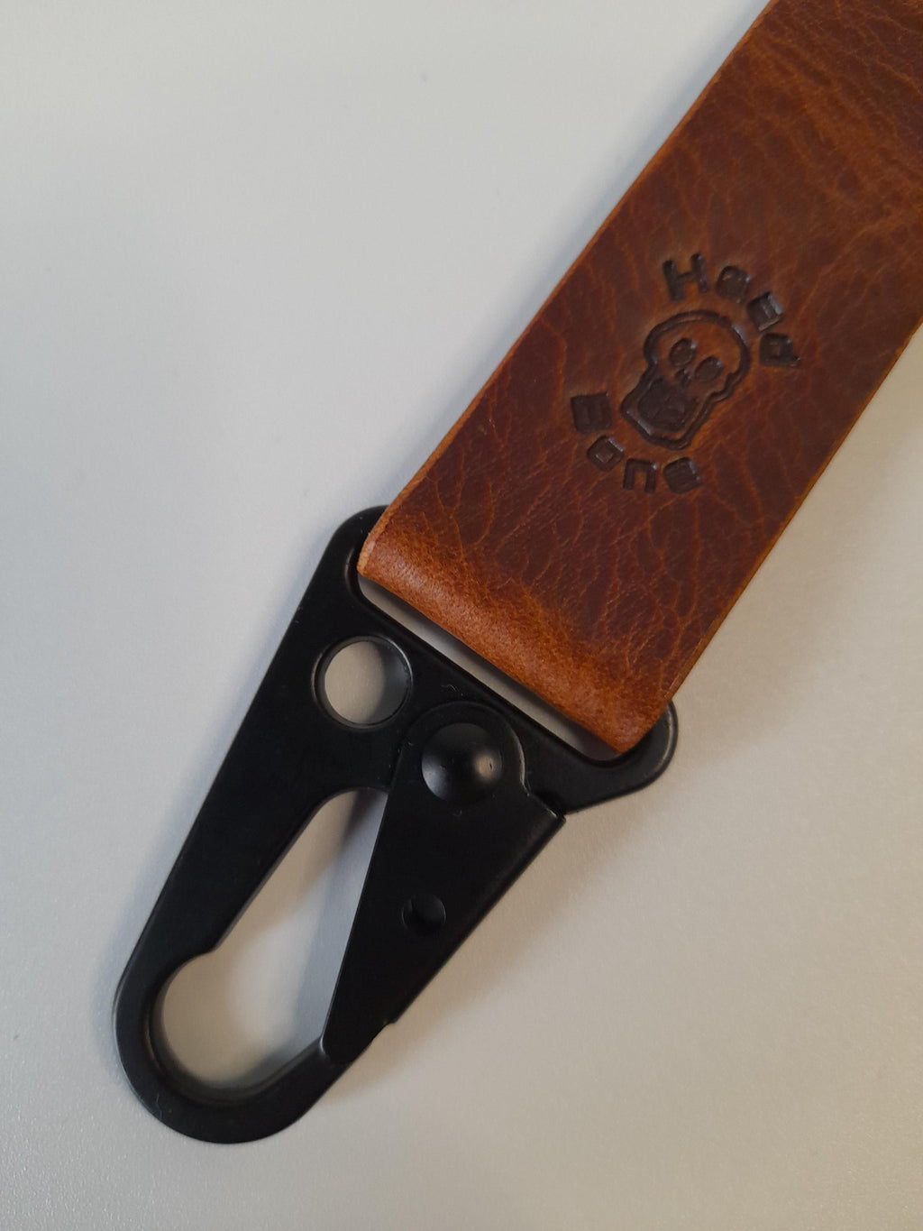 Handmade Italian Leather Key Fob Strap with Clip