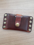 Handmade Luxury Studded Leather Card Wallet