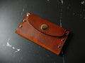 Handmade Silver Studded Leather Card Wallet