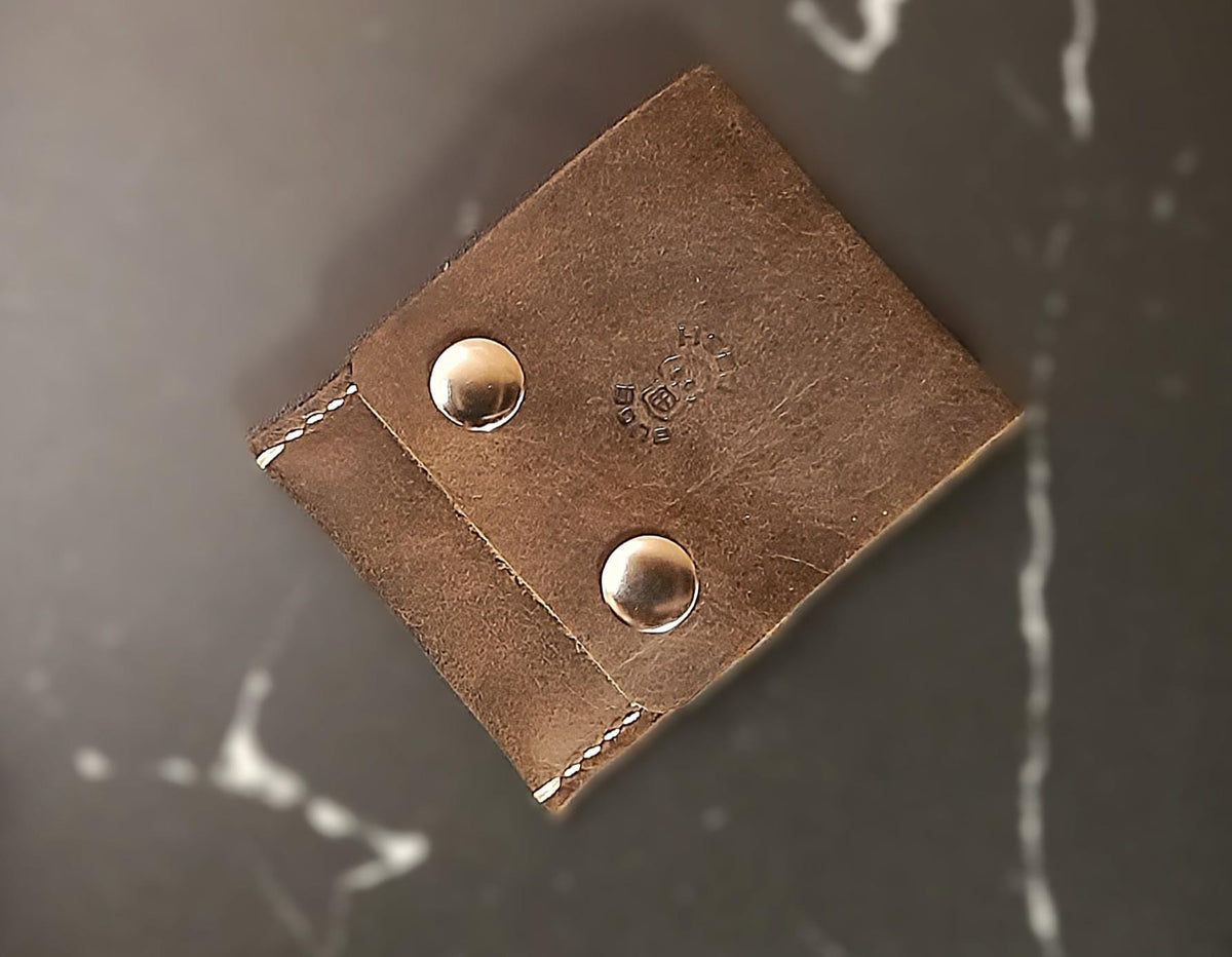 Handmade Soft full grain Leather Card Wallet – Hand Stitched